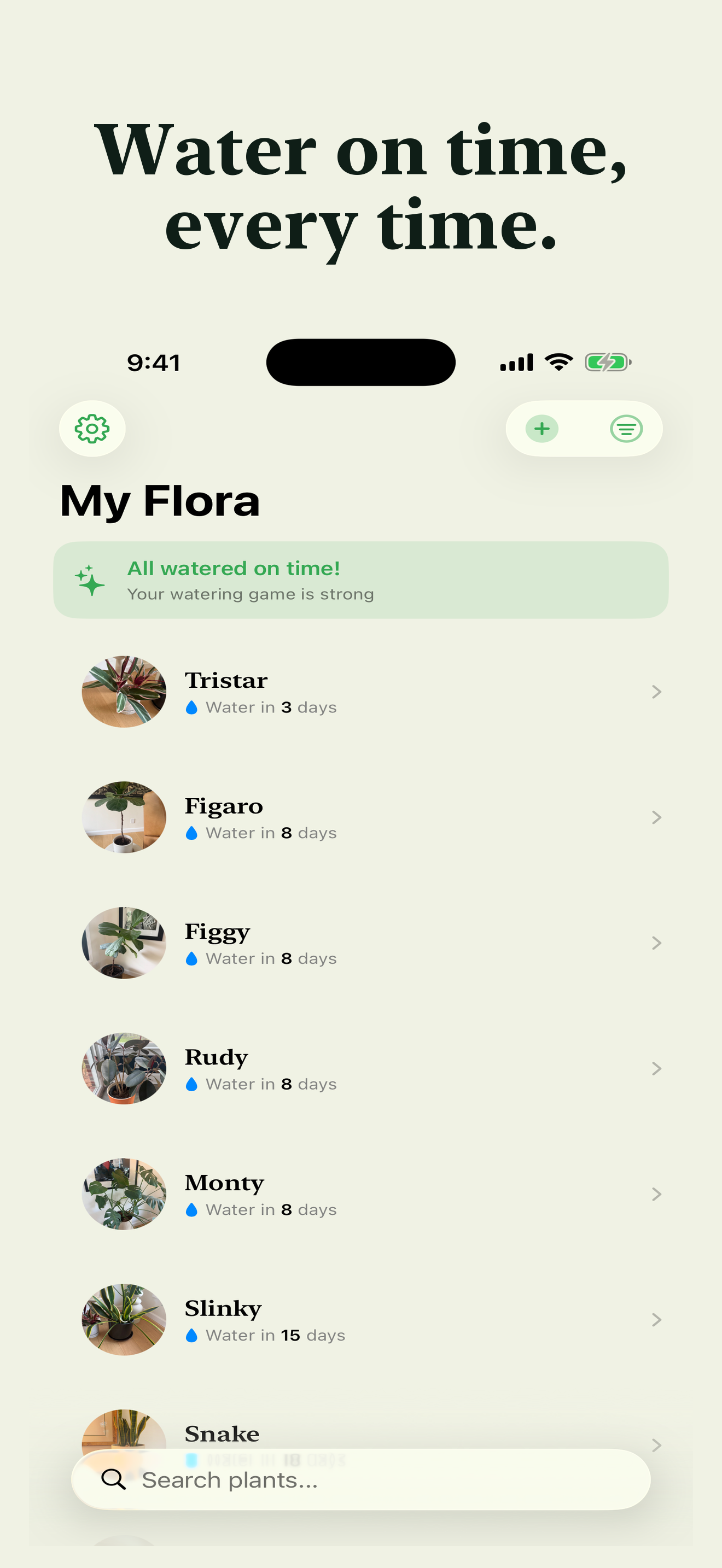 FloraVibes screenshot 01 — Plant List