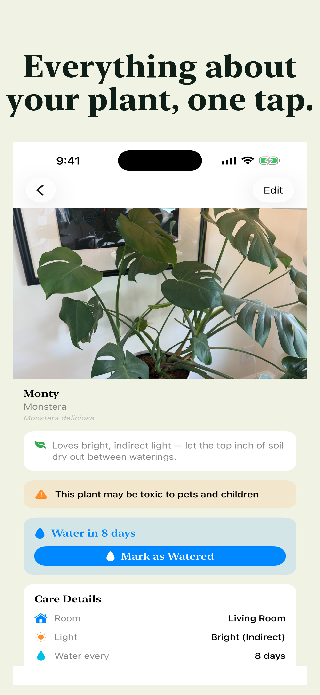 FloraVibes screenshot 02 — Plant Detail